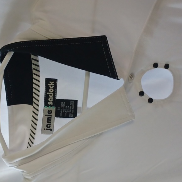 JAMIE SADOCK White & Black Golf Polo Medium - Picture 4 of 5